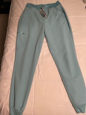 FIGS Technical Collection Jogger Pants in Light Teal